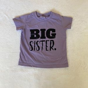 Purple big sister shirt